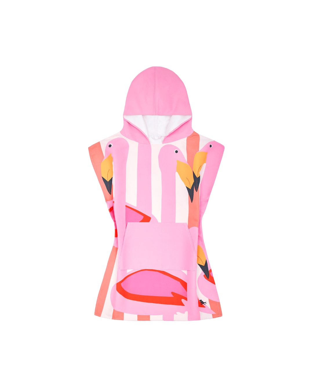 Dock & Bay Kids Poncho Hooded Towel - Flamboyant Flamingo